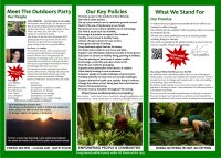 New brochures for Outdoors party